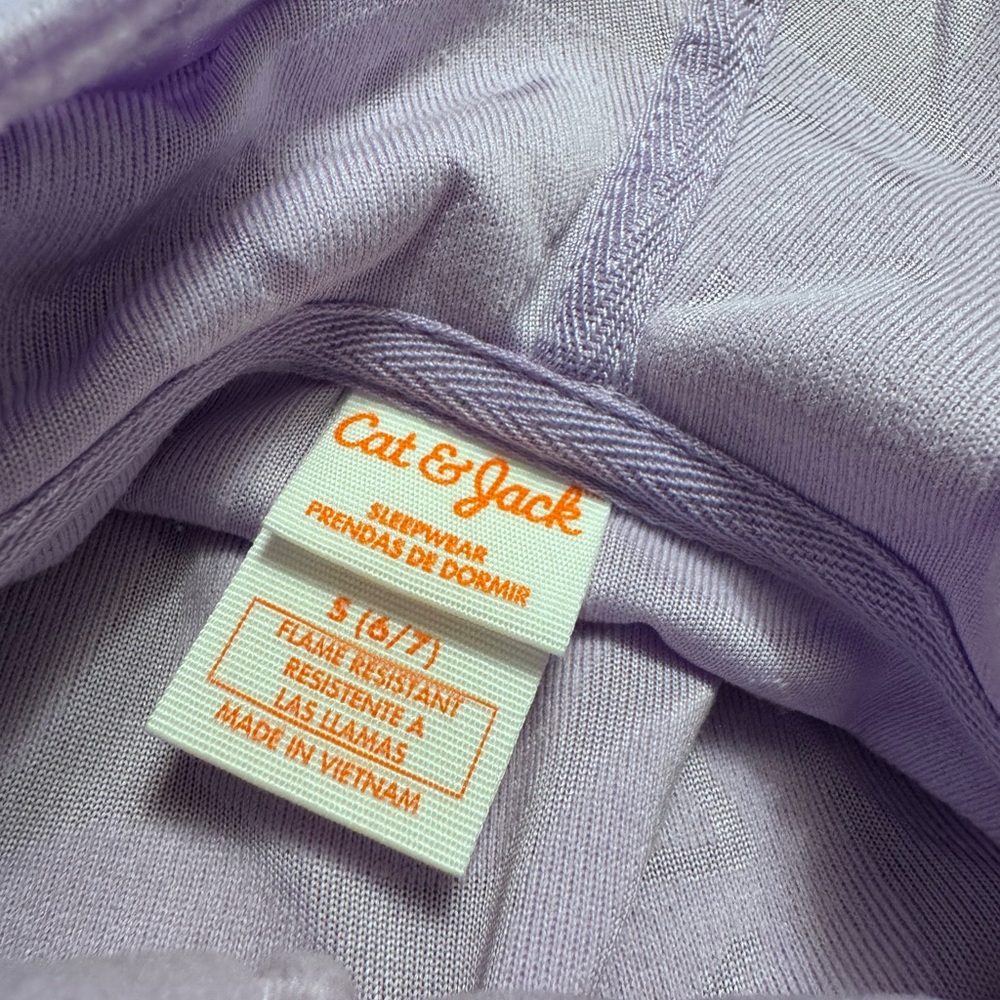 Cat & Jack Purple‎ Hooded Onesie Pajamas SZ SM NWT - Picture 4 of 6